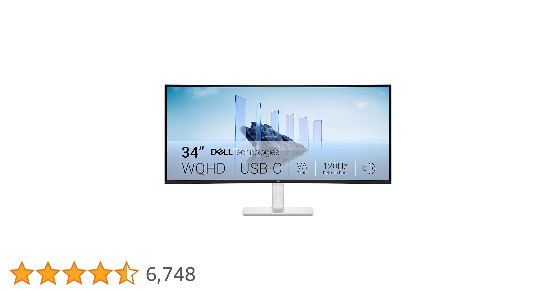 Dell 34 Plus USB-C Monitor - S3425DW, WQHD (3440x1440), 21:9